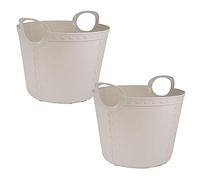 SP Berner 2 x Life Story Panier Craft, Medium 25 L, Light Grey
