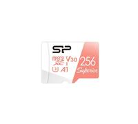 Silicon Power Carte mémoire microSDXC Superior 256 Go A1 V30 UHS-I U3 Class10 adaptateur SD inclus