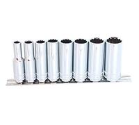 SP TOOLS SP20243 - Douilles longues sur rail 3/8" 6 pans en pouces - 8pcs - Conçu pour les Professionnels - Cliquets - Douilles - Accessoires - Douilles 3/8'