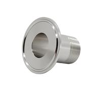 SP1/4" 1/2" 3/4" 1" 1-1/4" 11/2" 2" SS 304 Raccord de tuyau à virole fileté mâle sanitaire en acier inoxydable Adaptateur Tri Clamp DN15-50(DN15 Ferrule OD 50.5,SS304)