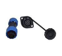 SP16 Bride Prise de courant d'aviation étanche IP68 Mâle Femelle Joints bout à bout Connecteur Connexion filetée pour équipements de communication Instruments PA66 PA6 Matériau (9 noyaux (250 V 5A))