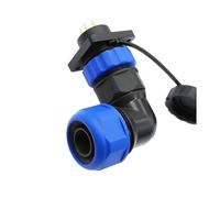 SP20 corrugated pipe waterproof connector 2/3/4/5/6/7/9/10/12/14Pin IP68 socket angle connectors 90 degree elbow NWPNLXEA(4 pin)