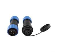 SP20 IP68 Connecteur d'aviation submersible avec raccord fileté et bague d'étanchéité en silicone pour éclairage extérieur fontaine pompe et systèmes d'alimentation (4 broches)