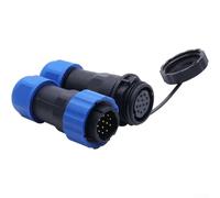 SP20 IP68 Connecteur d'aviation submersible avec raccord fileté et bague d'étanchéité en silicone pour éclairage extérieur fontaine pompe et systèmes d'alimentation (14 broches)