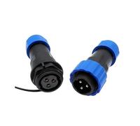 SP20 straight waterproof connector 2/3/4/5/6/7/8/9/10/12/14Pin IP68 Industrial power Male plug and Female socket NWPNLXEA(Blau)