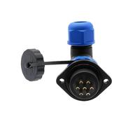 SP20 waterproof IP68 connector 2 hole socket angle connectors 2/3/4/5/6/7/8/9/12/14Pin 90 degree elbow NWPNLXEA(8 pin)