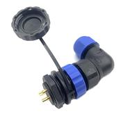 SP21 Connecteur d'aviation étanche à 2 broches, connecteur mâle coudé femelle femelle Connecteur aéronautique Soudure Type pour l'aviation et l'industrie