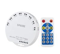 SP608E DC5V-24V Music Controller 8CH Signal Built In Mic WS2811 WS2812B WS2815 Remote APP Control LED Strip Light Controller