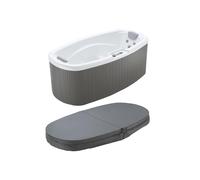 SPA 2 places blanc perlé avec bâche - 14 jets - L210 x P110 x H74 cm - Système BALBOA - SAMOA IV