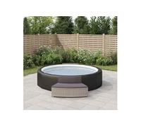 Spa-bankjes met kussens 2 st poly rattan grijs362263