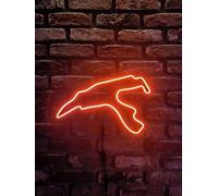 Spa-Francorchamps Circuit de course néon Panneau LED 40 cm Silicone Neon Flex Garages Décoration murale Cadeau pour les fans de course Sim Racing Éclairage sport automobile