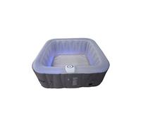 Spa gonflable 4 places carré - Sunspa - Bandeau LED inclus - Dimensions : 155 x 155 cm Noir G