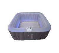 Sun Spa - Spa gonflable 4 places carré - Sunspa - Bandeau led inclus - Dimensions : 155 x 155 cm
