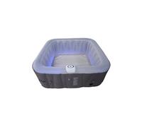 Sun Spa - Spa gonflable 4 places carré - Sunspa - Bandeau led inclus - Dimensions : 155 x 155 cm