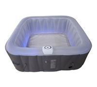 Spa gonflable 4 places carré - Sunspa - Bandeau LED inclus - Dimensions : 155 x 155 cm Noir G