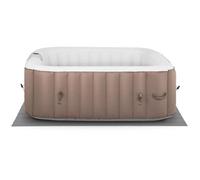 Spa Gonflable Jacuzzi Carré 6 Places Extérieur Massage 900l 1800W 130 Jets Beige