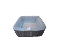 Spa gonflable - Sunspa - carré - 6 personnes - Bandeau LED inclus - 185 x 185 cm - Noir
