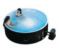 Spa gonflable 6 places rond en Dropstitch - Ospazia - Diamètre : 200 cm - Filtre et bâche inclus Noir G