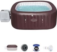 Spa gonflable BESTWAY - Lay-Z-Spa Maldives - 201 x 201 x 80 cm - 5 a 7 places - Carré (Couverture, pompe, cartouche, diffuseur,
