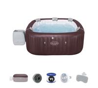 Spa gonflable BESTWAY - Lay-Z-Spa Maldives - Hydrojets - 201x201x80 cm - 5 à 7 places - Carré (couverture, cartouche, 5 appuie-tête)