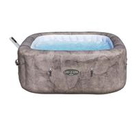 Bestway 71"x71"x28"/1.80mx1.80mx71cm Rome MaxHold EnergySense UltraFit Smart AirJet 6 Carré en marbre Marron