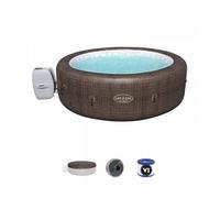 Spa gonflable BESTWAY - Lay-Z-Spa® St Moritz - 180 airjets - 216 x 76 cm - 5 à 7 places - Rond (couverture, cartouche, diffuseur)