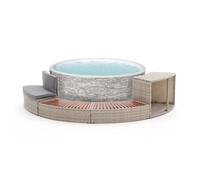 Spa Gonflable Bestway Lay-Z-Spa Vancouver Airjet Ø155x60cm + Revêtement K2O Half Surround 180 289x45x56cm Set Semicircular