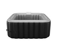 Spa gonflable carré 4 places - L154 x P154 x H65 cm - 120 buses d'air - Noir et gris - B-COSY II