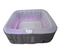 Spa gonflable 4 places carré - Sunspa - Bandeau LED inclus - Dimensions : 155 x 155 cm Noir G