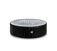 EXIT Toys Silver Classic Spa - ø204x65cm - Spa Gonflable Extérieur - pour 4 Personnes - Inclus Chauffage, Pompe Filtrante et Bâche de Protection Isolante - 140 Jets d'air Puissants - Noir