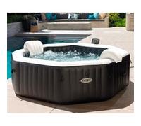 SPA gonflable Hydromassage 201x71 Jet et Bubble Deluxe Intex 28458 Noir G