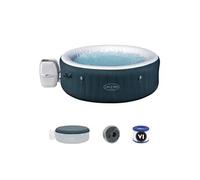 Spa gonflable - Lay-Z-Spa Miami - 140 airjets - 196 x 66 cm - 4 a 6 places - Rond (couverture, cartouche, diffuseur)