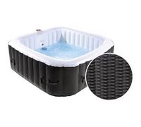spa gonflable nice en pvc - 6 places - marron/crème G