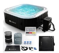 Spa gonflable noir/blanc - Juskys - SpaLuxe - 130 jets - Puissance totale 3000 W - Chauffage 2400 W