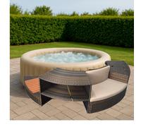 Spa Gonflable PureSpa Sahara Rond Bulles 4 Places + Ensemble mobilier