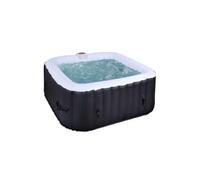 Spa gonflable SUNSPA - AC02 - 185 x 65 cm - 6 places - Carr (Livr avec filtre, cadenas, tapis de sol et couverture)