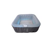 Spa gonflable - Sunspa - carré - 6 personnes - Bandeau LED inclus - 185 x 185 cm - Noir