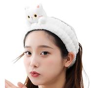 Spa Headband, Cute Face Wash Headband, Plush Animal Hair Band, Soft Flannel Design, Comfortable and Lightweight, Ideal for, Makeup, Beauty Parties, 1.97 X 7.09 Inches