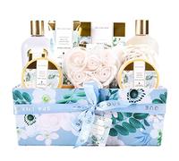 Spa Luxetique Coffret Cadeau Femme - 12pcs Coffret de Bain et de Soins, Coffret Soin Beaute Parfum de Jasmin, Bain Moussant, Cadeau Anniversaire Femme, Cadeau Fête des Mères