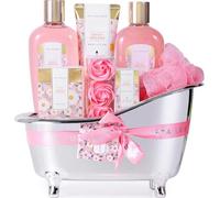 Spa Luxetique Coffret Cadeau Femme - Coffret de Bain au Parfum de Marguerite, 8Pcs Coffret Noël Soins pour Femme, Boules de Bain,Huile Esssentielle, Cadeau des Fêtes Anniversaire, Cadeau Noël