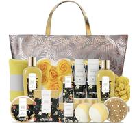 Spa Luxetique Coffret Cadeau pour Femme,15PC Coffret de Bain,Parfum Tropical avec le Beurre de Karité, Boules de Bain, Idée Cadeau pour l’Anniversaire et des Fêtes