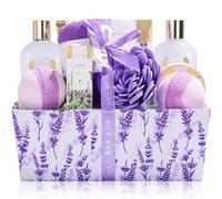 Spa Luxetique Coffret de Bain et de Soins, 12 Pièces, Parfum de Lavande, Lotion pour le Corps, Boules de Bain, Idée Cadeau de Saint Valentin Parfait pour Femme, Cadeau Noël, Cadeau Fête des Mères