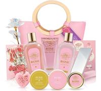 Spa Luxetique Coffret Femme - 11pcs Parfum de Rose, Cadeau Fête des Mères pour Maman, Coffret Beauté Bain pour Femmes avec Lotion Corporelle, Bain Moussant, Cadeau Saint Valentin