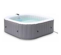 Alice's Garden - Spa MSPA Gonflable carré - Fjord 6-6 Places. système Anti-Gel et désinfection UVC + bâche. 185cm. PVC. Pompe. Chauffage. gonfleur. Filtre