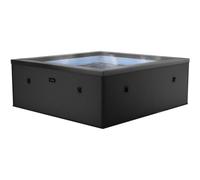 Spa Netspa Idaho 6 places Charcoal Black - Semi-rigide, carré, airjets massants, chauffage intégré, couverture isolante, volume 1100 L, Ø180 x H70 cm