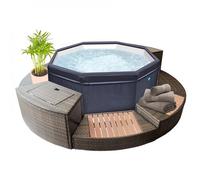 Spa portable semi-rigide Octopus octogonal Bulles 4-6 places + Mobilier - Netspa