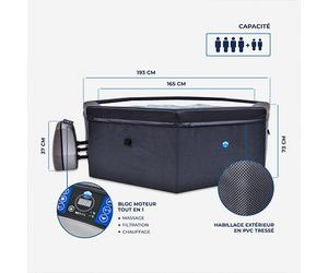 Spa octopus portable netspa 6 places avec mobilier - Netspa