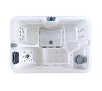Spa Omega - 3 places - Acrylique Blanc - Habillage Marron