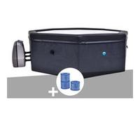 Spa portable Netspa semi-rigide Octopus octogonal Bulles 4-6 places + 3 cartouches de filtration Anthracite G
