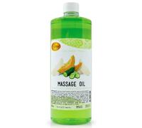 SPA REDI - Huile de massage, melon concombre, 947,2 g - Thérapie professionnelle de massage complet du corps, manucure, pédicure - Détend les muscles endoloris et répare la peau sèche, enrichie avec